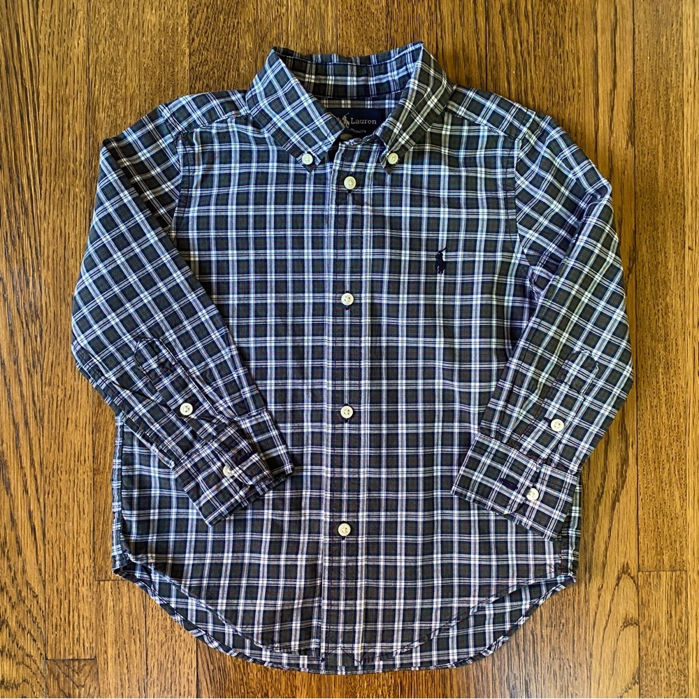 Ralph Lauren 3T Plaid Button Down Shirt